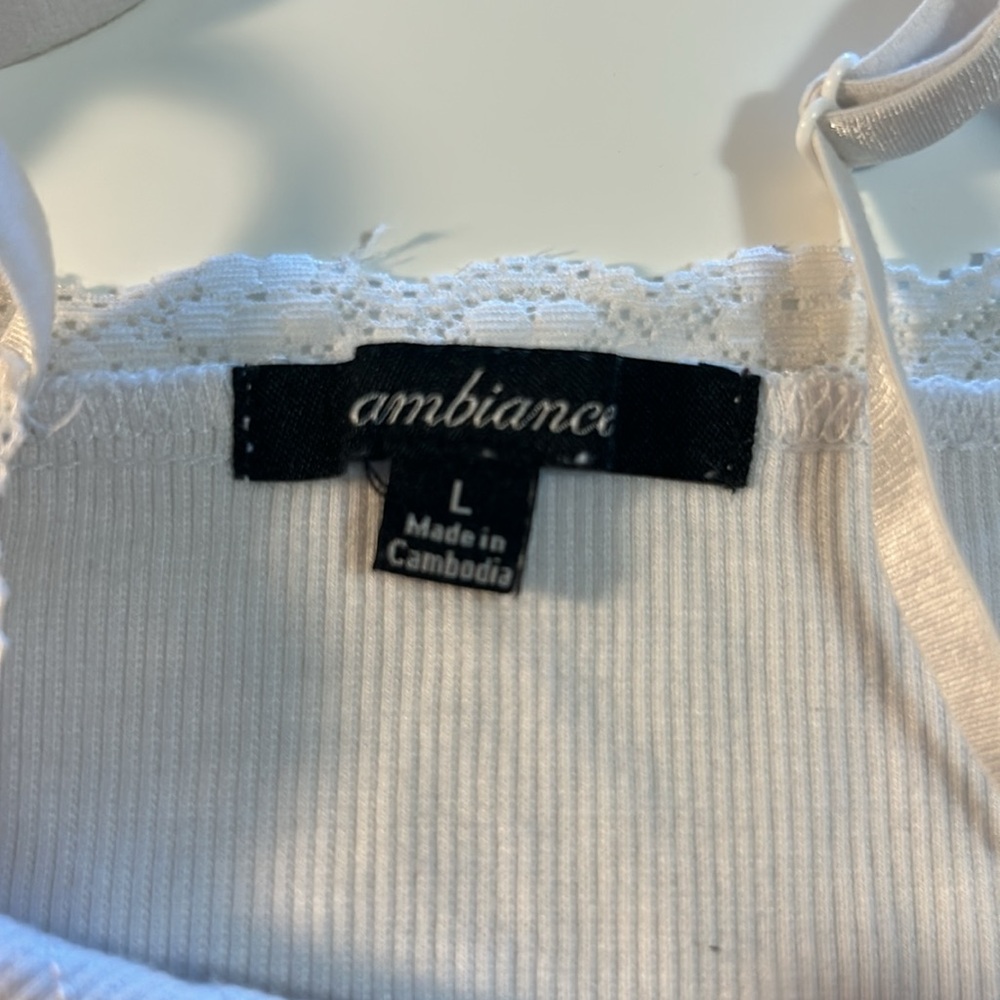 White Ribbed Tank Top - Picture 2 of 3